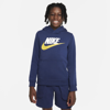 Nike Sportswear Club Fleece Big Kidsâ Pullover Hoodie In Blue