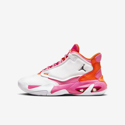 Jordan Max Aura 4 Big Kids' Shoes In White,safety Orange,pinksicle