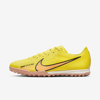 Nike Zoom Mercurial Vapor 15 Academy Tf Turf Soccer Shoes In Yellow Strike,coconut Milk,doll,sunset Glow