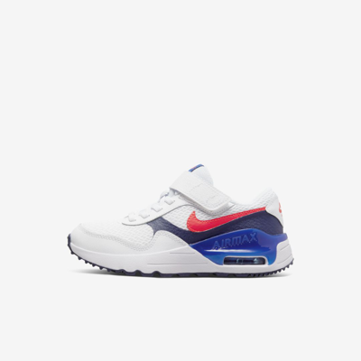 Nike Air Max Systm Little Kids' Shoes In White,midnight Navy,game Royal,bright Crimson