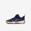 Nike Omni Multi-court Little Kids' Shoes In Midnight Navy,game Royal,white,safety Orange