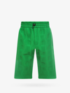 Bottega Veneta Graphic-embossed High-rise Relaxed-fit Woven Shorts In Green