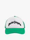 Palm Angels Curved Logo Mesh Baseball Cap In Green
