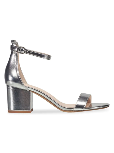 Halston Heritage Women's Practical Ankle Strap Sandals In Silver