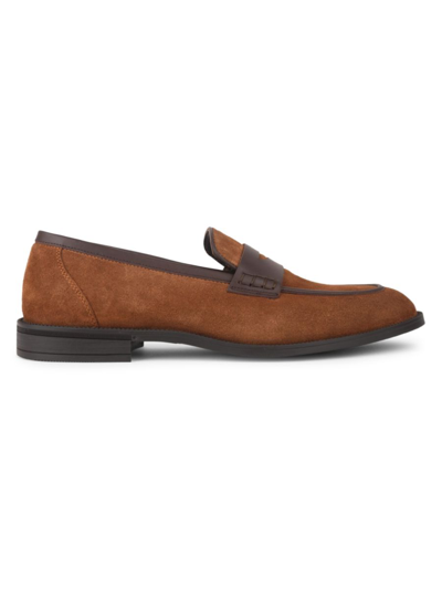 Vellapais Men's Leather Loafers In Brown