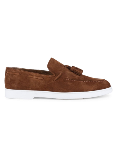 Vellapais Men's Leather Slip-on Sneakers In Brown