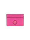 Versace Women's Medusa Leather Card Case In Cherry
