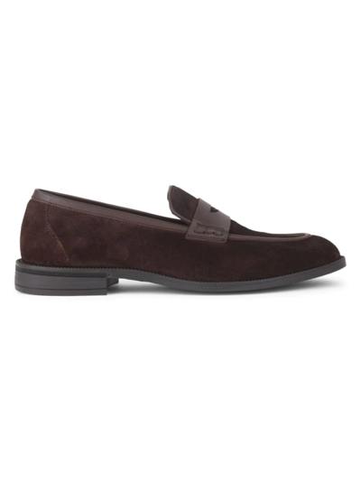 Vellapais Men's Leather Loafers In Dark Brown