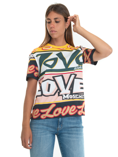 Love Moschino Round-necked T-shirt Multicolor  Woman