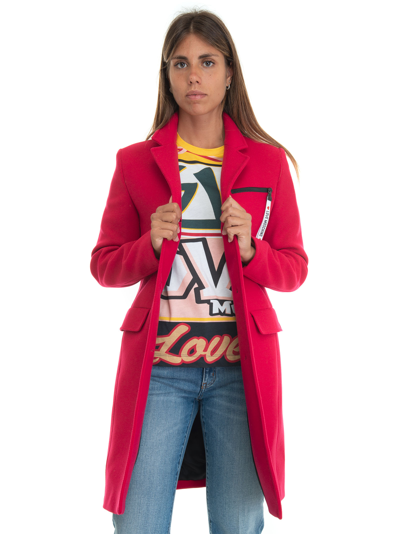 Love Moschino Classical Coat Red  Woman