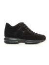 Hogan Interactive Sneakers With Toggled Tongue And Side H Logo In Black