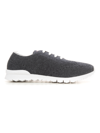 Kiton Embroidered-logo Sneakers In Grey