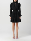 Versace Jeans Couture Ruched Long-sleeve Mini Dress In Black