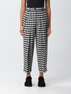 Kenzo Checkerboard-print Culotte-length Trousers In Black