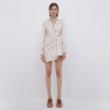 Jonathan Simkhai Bondi Pajama Stripe Mini Dress In White Multi Stripe