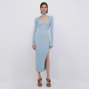 Simkhai Kenny Recycled Rib Midi Dress In Ice
