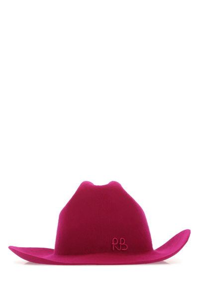 Ruslan Baginskiy Cowboy Hat In Fuchsia Felt In Pink