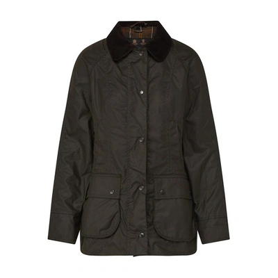 Barbour Womens Classic Beadnell Wax Jacket In Olive