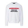 Dsquared2 'back On The Planet' Sweatshirt In White