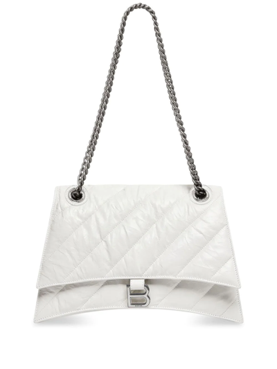 Balenciaga Crush Chain-strap Shoulder Bag In White