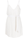 Retroféte Kai Ruched Mini Dress In White