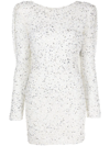 Retroféte Mertzi Sequin-embellished Mini Dress In White