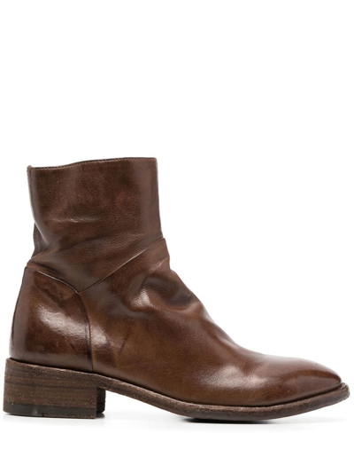 Officine Creative Seline Ankle Boots In Brown