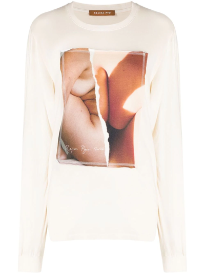 Rejina Pyo Emerie Long-sleeved T-shirt In Weiss