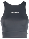Palm Angels Logo-print Compression Top In Grau
