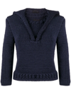 BEVZA HOODED KNIT JUMPER