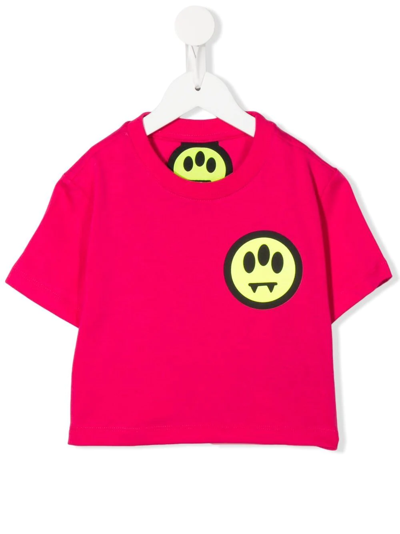 Barrow Logo-print Short-sleeve T-shirt In Rosa