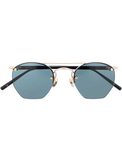 Matsuda Rimless Blue-tinted Sunglasses In Blau