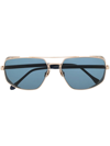 Matsuda Square-frame Tinted Sunglasses In Blau