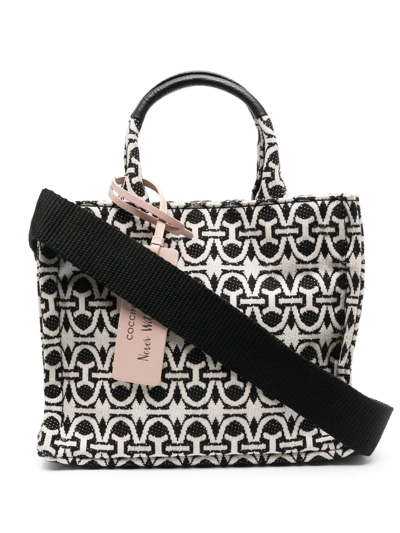 Coccinelle Monogram-pattern Tote-bag In Black