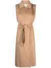 Max Mara Berlina Belted Camel Hair Coat In Braun