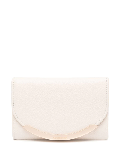 See By Chloé Leather Engraved-logo Purse In Nude