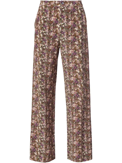 Equipment Aeslin Floral-print Silk Trousers In Multicolor