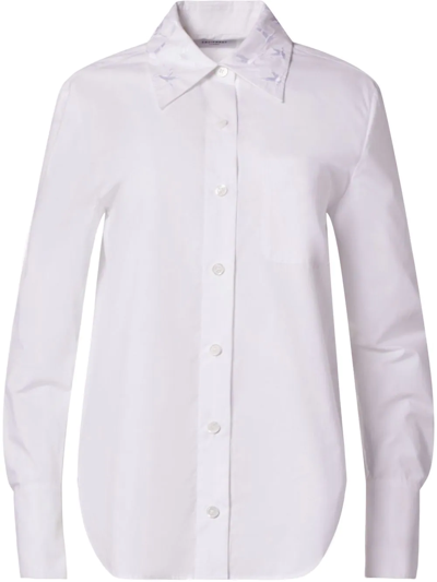Equipment Quinne Embroidered Cotton Shirt In Languid Lavender