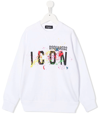 DSQUARED2 ICON PAINT-SPLATTER SWEATSHIRT