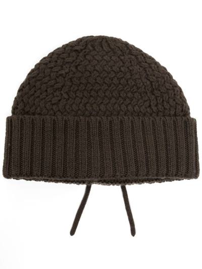 Craig Green Hinge Ribbed Wool Hat In Braun