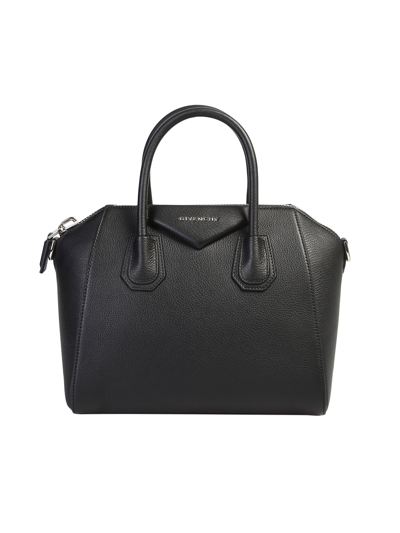 Givenchy Small Antigona Leather Satchel In Black