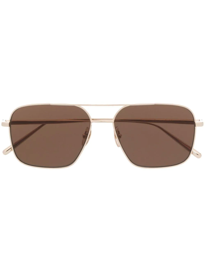 Chimi Tilted Square-frame Sunglasses In Gold