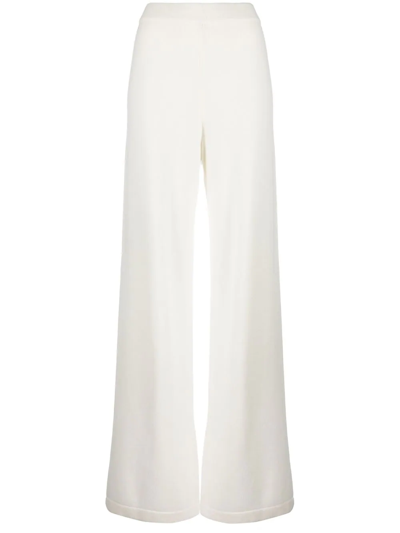 Fabiana Filippi Wide-leg Cashmere Trousers In White
