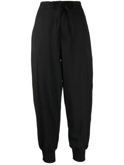 Y-3 Logo-print Wool Track-pant In Black