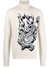 ETRO PIXELATED-GRAPHIC ROLL-NECK JUMPER