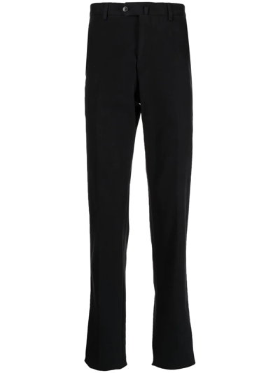 Caruso Straight-eg Chino Trousers In Schwarz