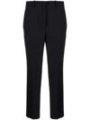 Incotex Cropped Virgin-wool Trousers In Blau
