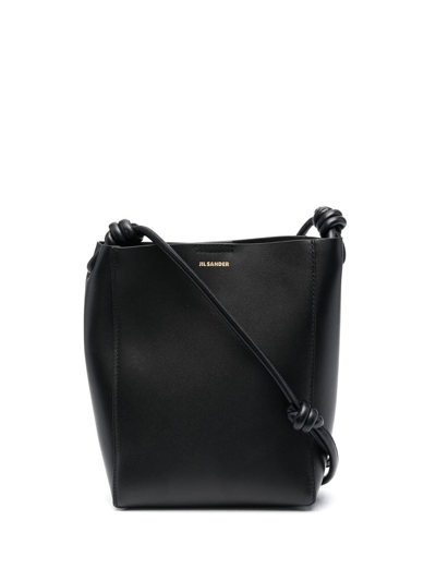 Jil Sander Black Small Leather Cross Body Bag