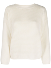 Bruno Manetti Crew-neck Knitted Top In Weiss