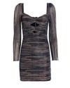 SAYLOR ALIA CUT-OUT LUREX MINI DRESS